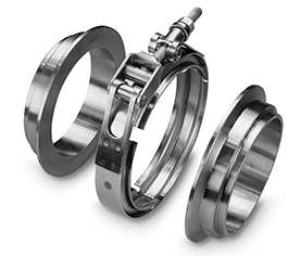 Clampco Machined Flanges for use without Gaskets are machined from high quality 303, 304, or 305 stainless steel.