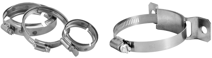 Worm Gear Clamps in Zinc Plated and Stainless Steel Worm Screw